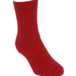 9902 Casual Rib Socks Red