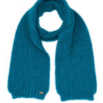 KO1010 moss stitch scarf pacific