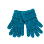 KO310 moss stitch trim gloves pacific