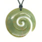 Koru Polished disc greenstone jade pounamu pendant