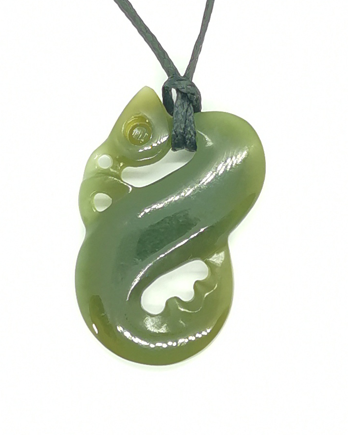 Mania polished pounamu greenstone pendant