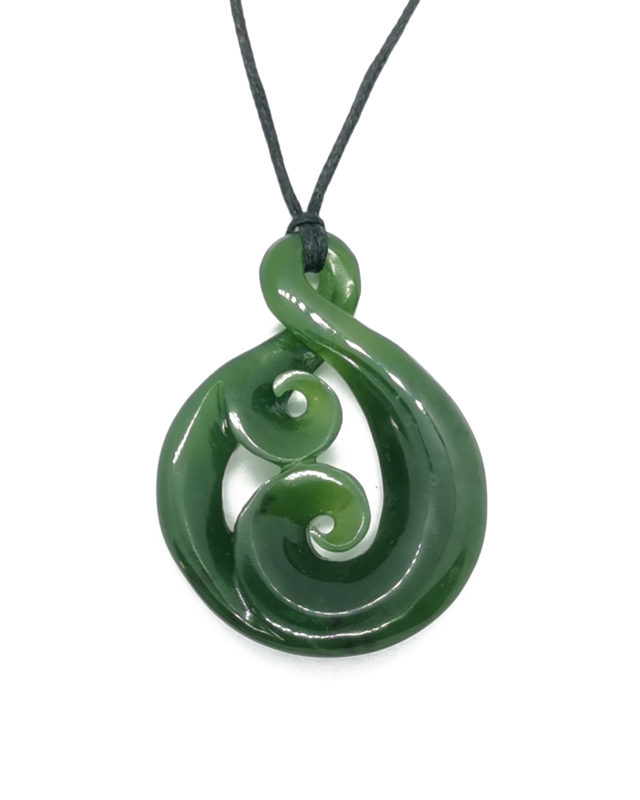 Pounamu Twist with Double Koru - Blue Penguin New Zealand Gifts