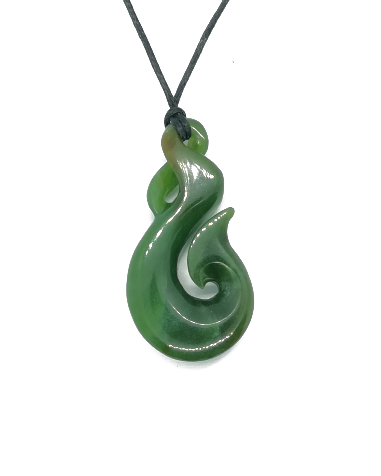 Pounamu greenstone twist hei-matua fishhook hand carved Ross Crump