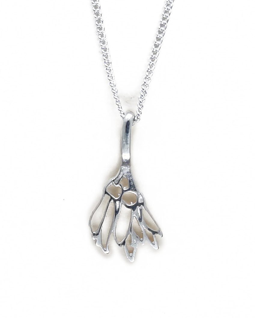 Sterling Silver Kowhai flower pendant