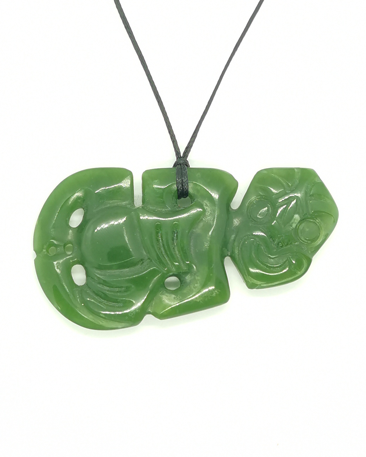 Hei-Tiki Tiki pounamu greenstone pendant