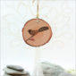 Wood Slice Ornament Filigree Fantail