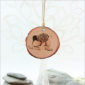 Wood Slice Ornament Filigree Kiwi