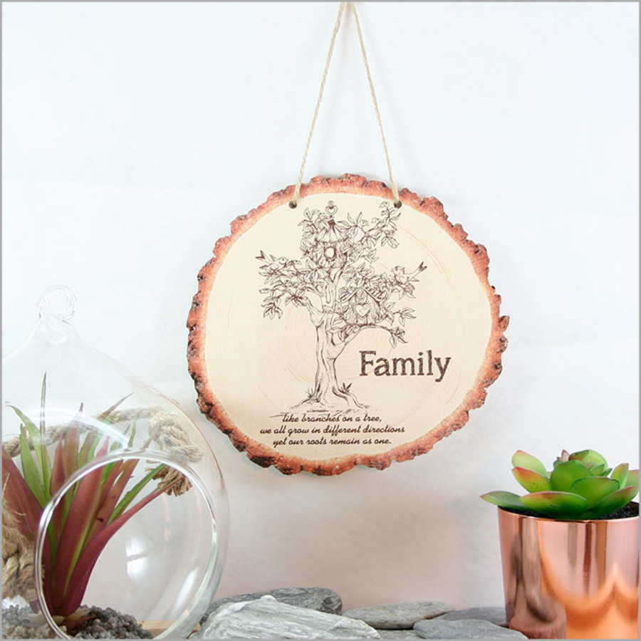 Wood Slice Art Family Tree