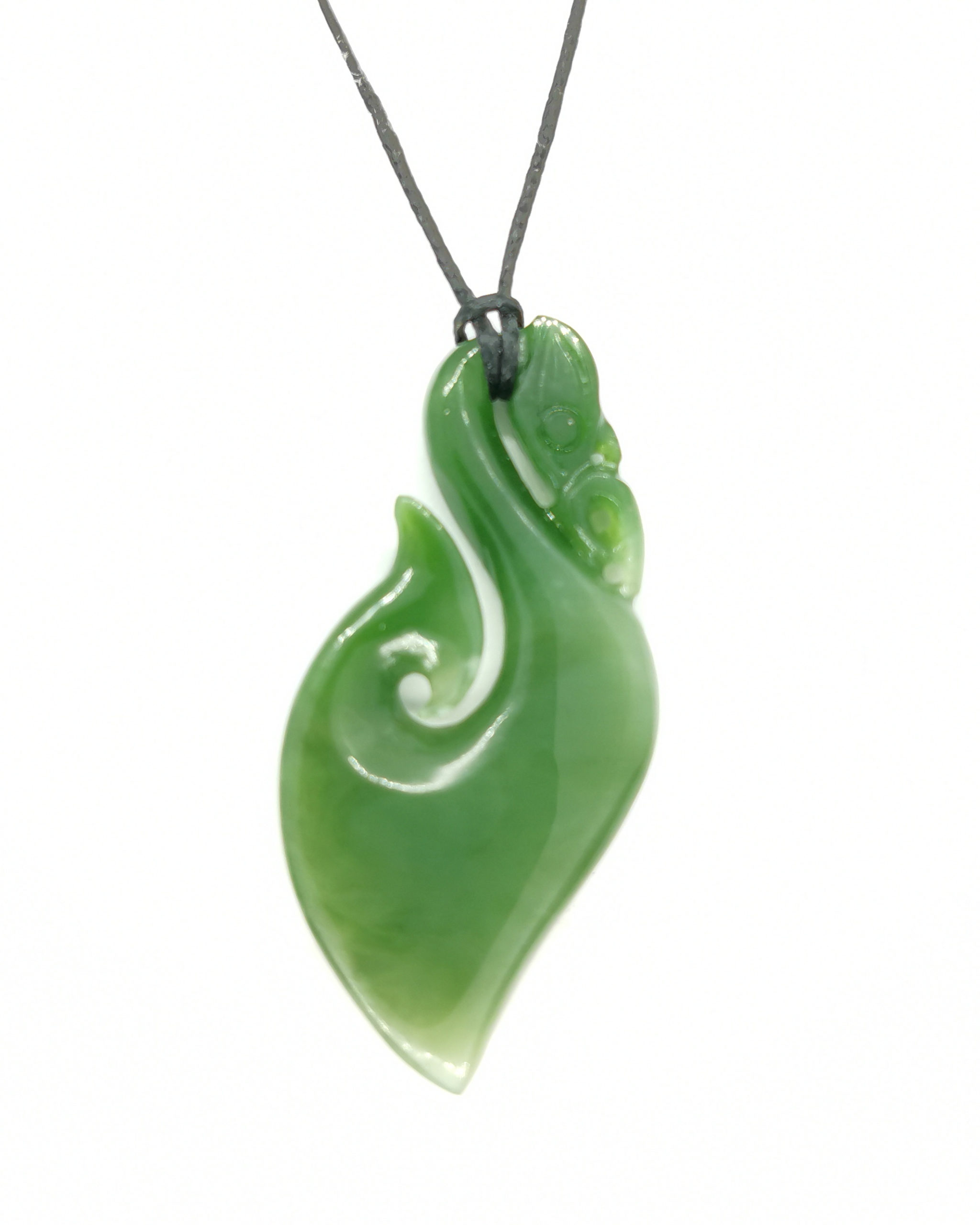 Mania fishhook greenstone pounamu jade ross crump pendant