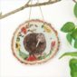 Wood Slice Art Floral NZ Bird Kiwi